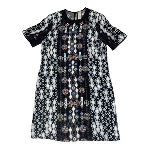 Peter Pilotto 100 percent Silk Short Sleeve Shift Dress US Size 6